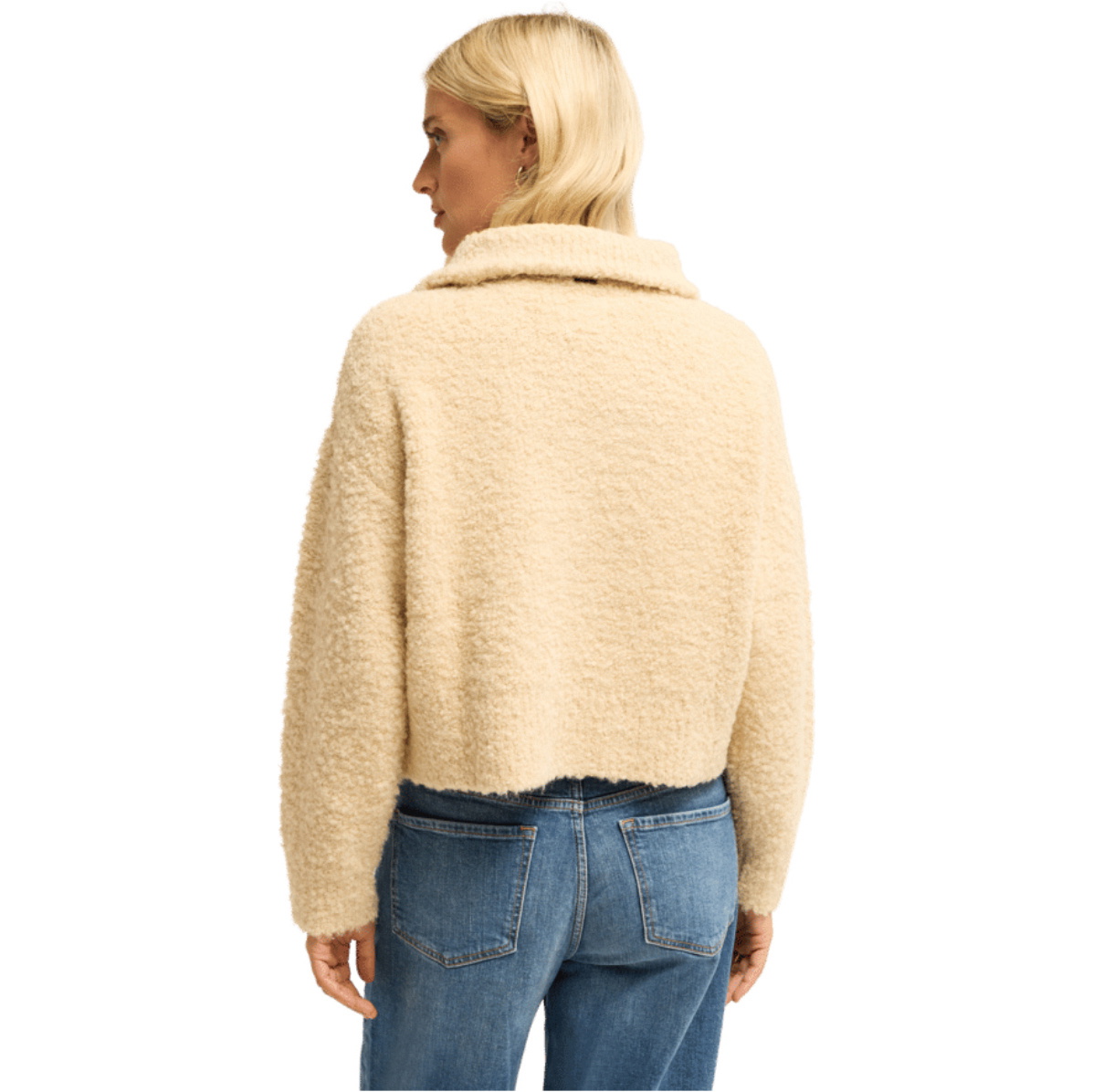 2026 Billabong Womens Lost Heaven 2 Half Zip Fleece EBJSW00150 - White Cap